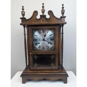 Julian International KJ805 31-Day Key Wind Wall Clock with Ornate Design 25x15